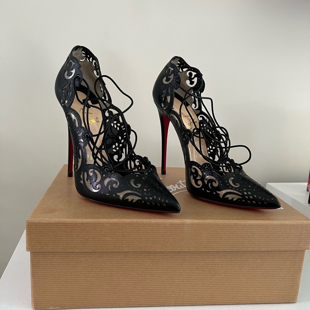 IMPERA 120 Calf/PVC Black/Transp Christian Louboutin